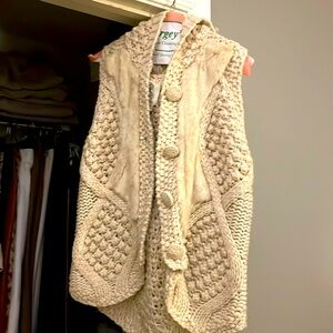 Anthro Sweater Vest with Hood